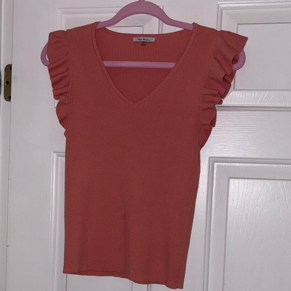 Stylish V-Neck Ruffle Sleeve Blouse